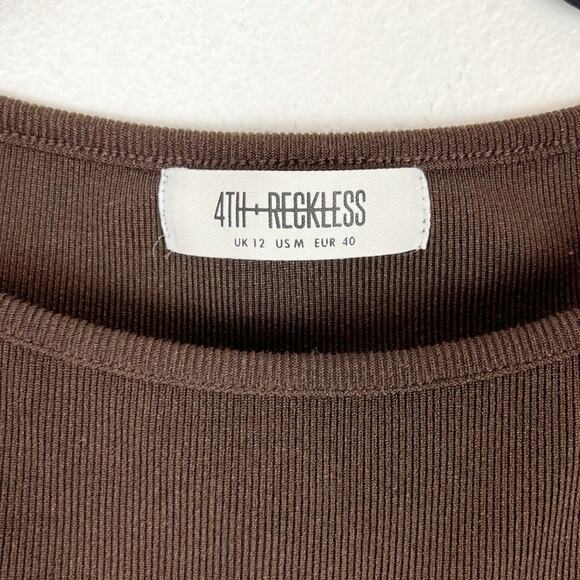 4th & Reckless | Anthropologie Women’s Peppa Bodysuit Top Medium Brown - Picture 7 of 10